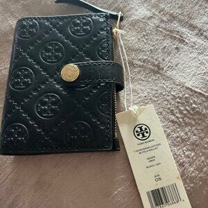 Tory Burch Embossed Bi-Fold Wallet - New